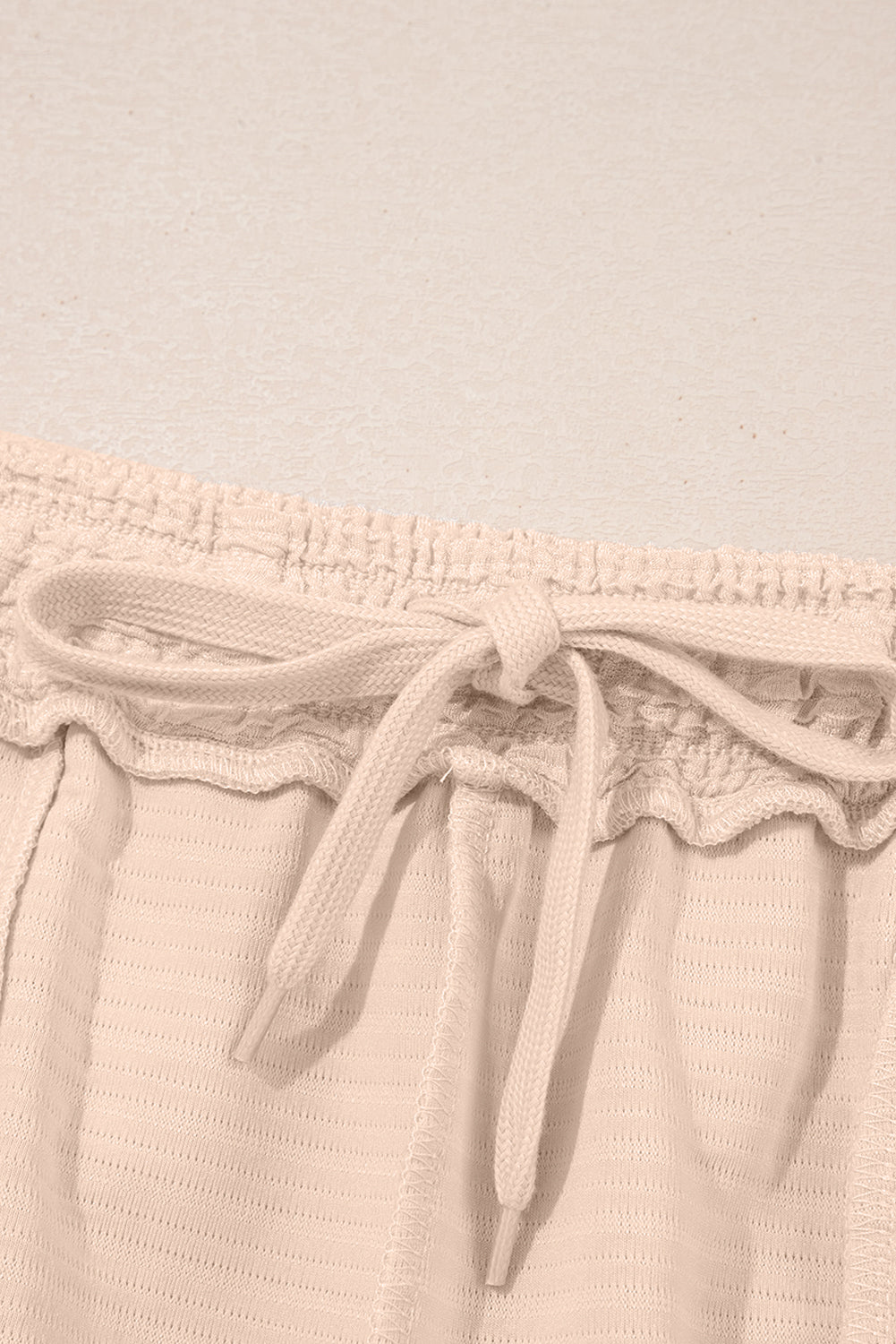 Solid Textured T-Shirt and Shorts Set