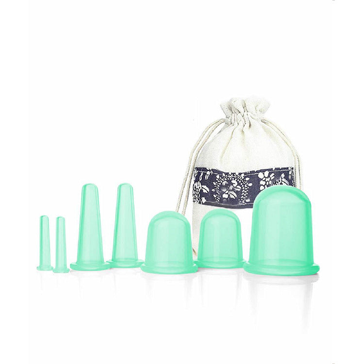 Silicone Facial Cupping Set for Massage and Therapy