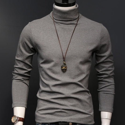 Slim-fitting high-neck base shirt
