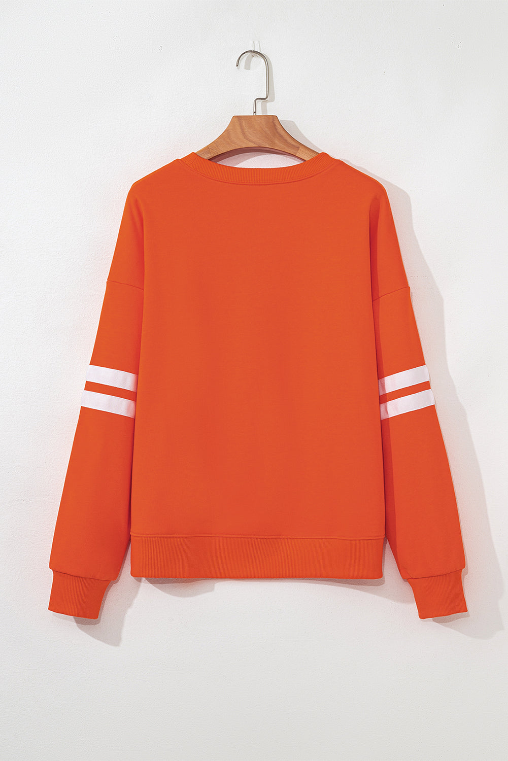 Varsity Stripe Drop Shoulder Oversized Sweatshirt