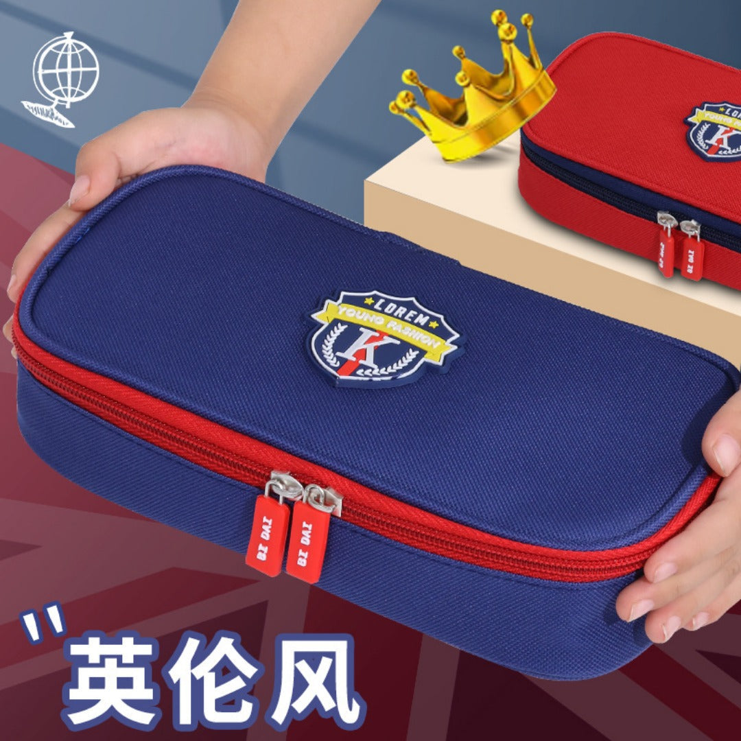 Large capacity multi-layer pencil case, primary school children's stationery box, pencil case, stationery storage bag