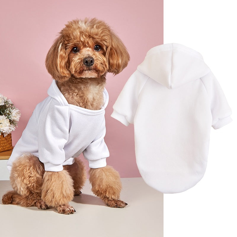 Classic Solid Color Hooded Pet Sweater for Dogs and Cats
