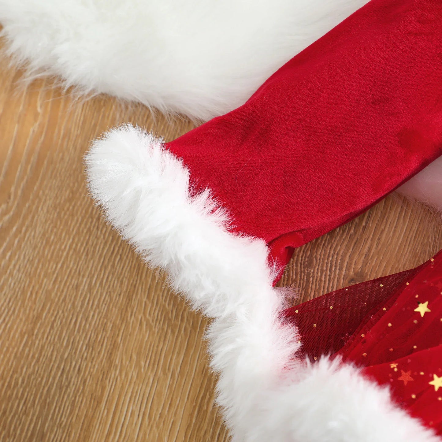 Baby Girl Christmas Romper with Sequin Skirt & Headband - # GIAA212310006