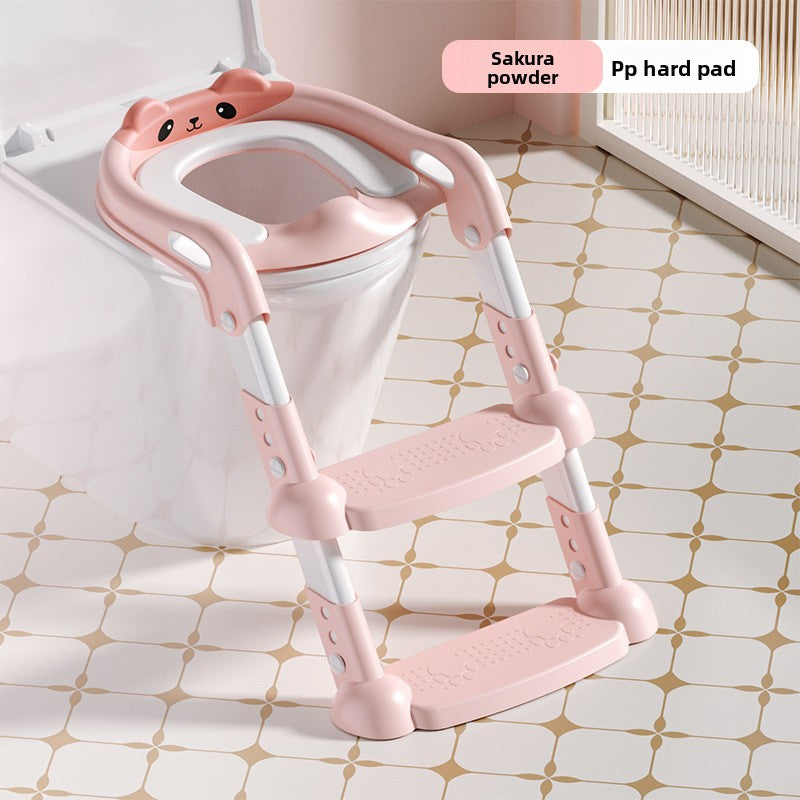 Foldable stepped auxiliary stool toilet