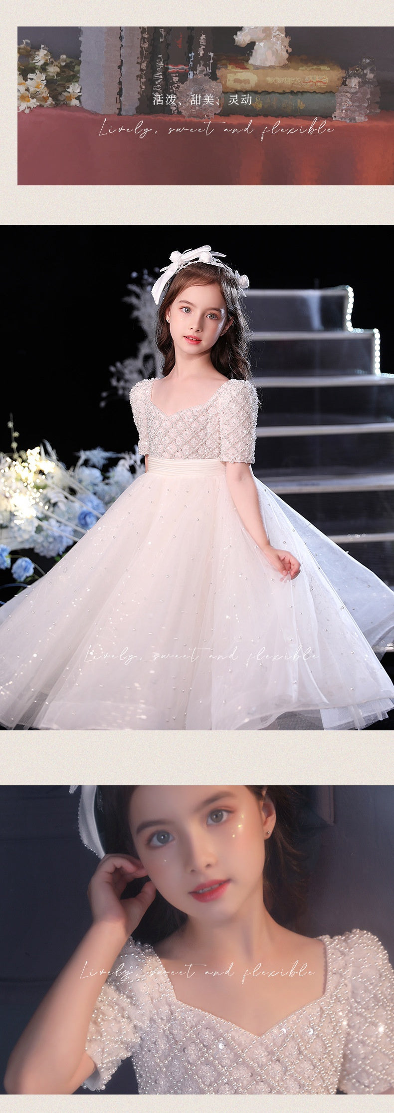 Flower Girl Wedding Dress for Kids Costume - # GIAA221410003