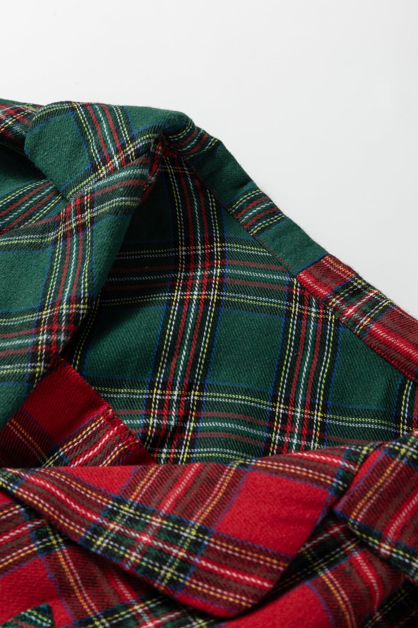 Christmas Plaid Patchwork Pajama Set