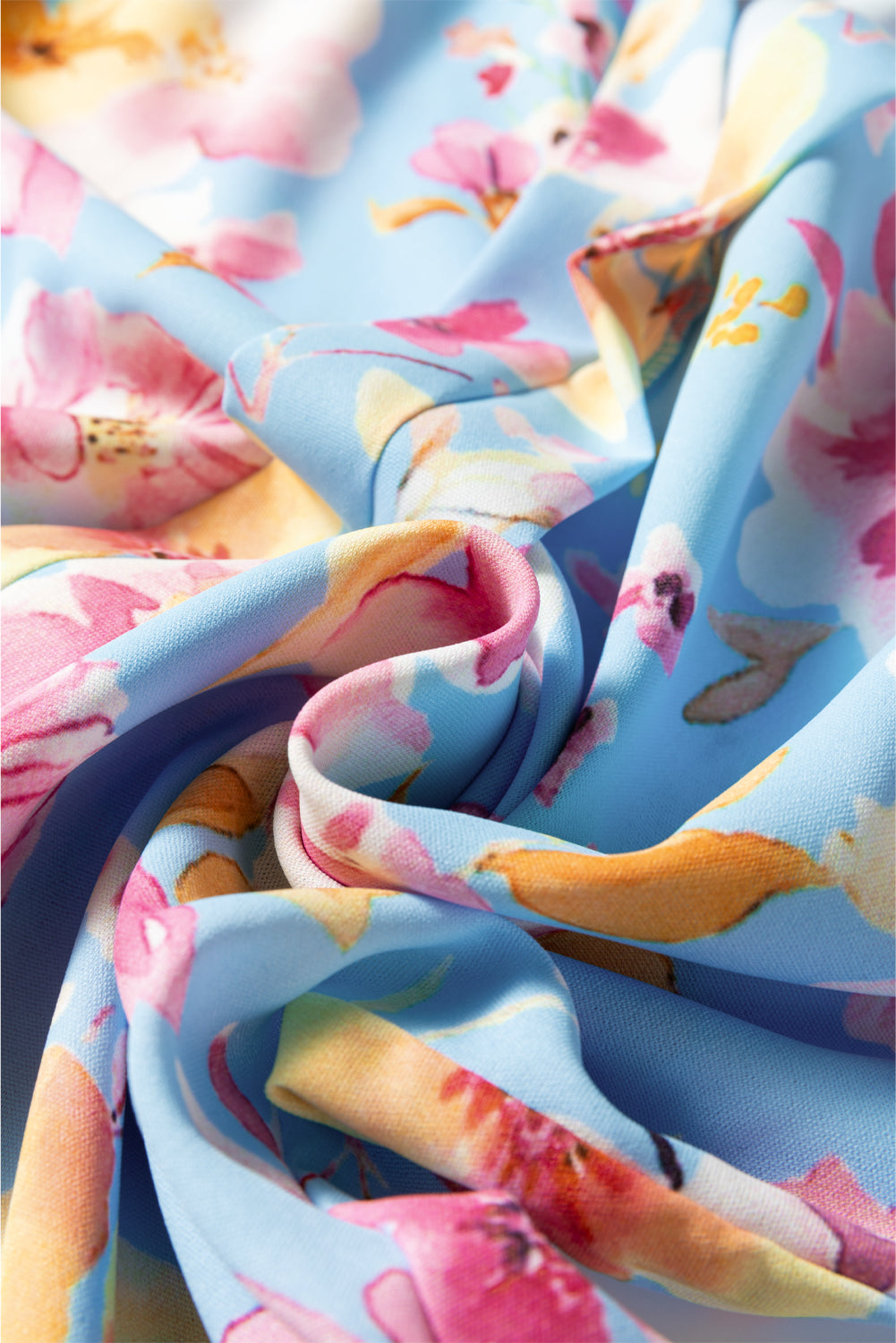 Floral Smocked Long Sleeve V-Neck Blouse