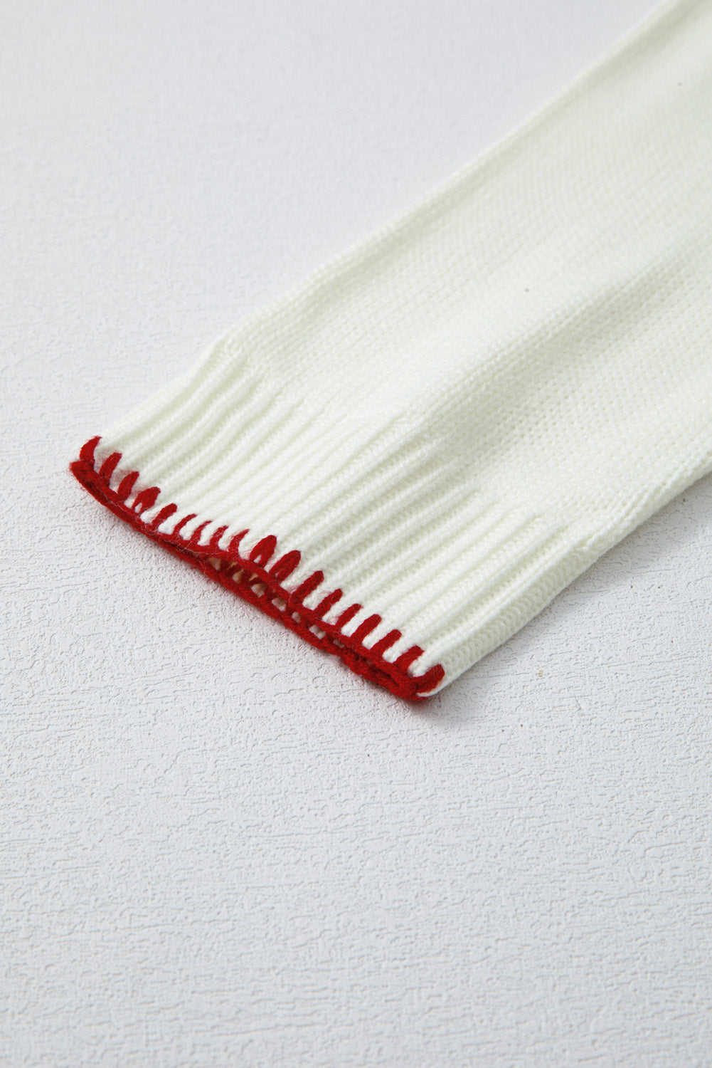 Christmas Bow Colorblock Long Sleeve Sweater