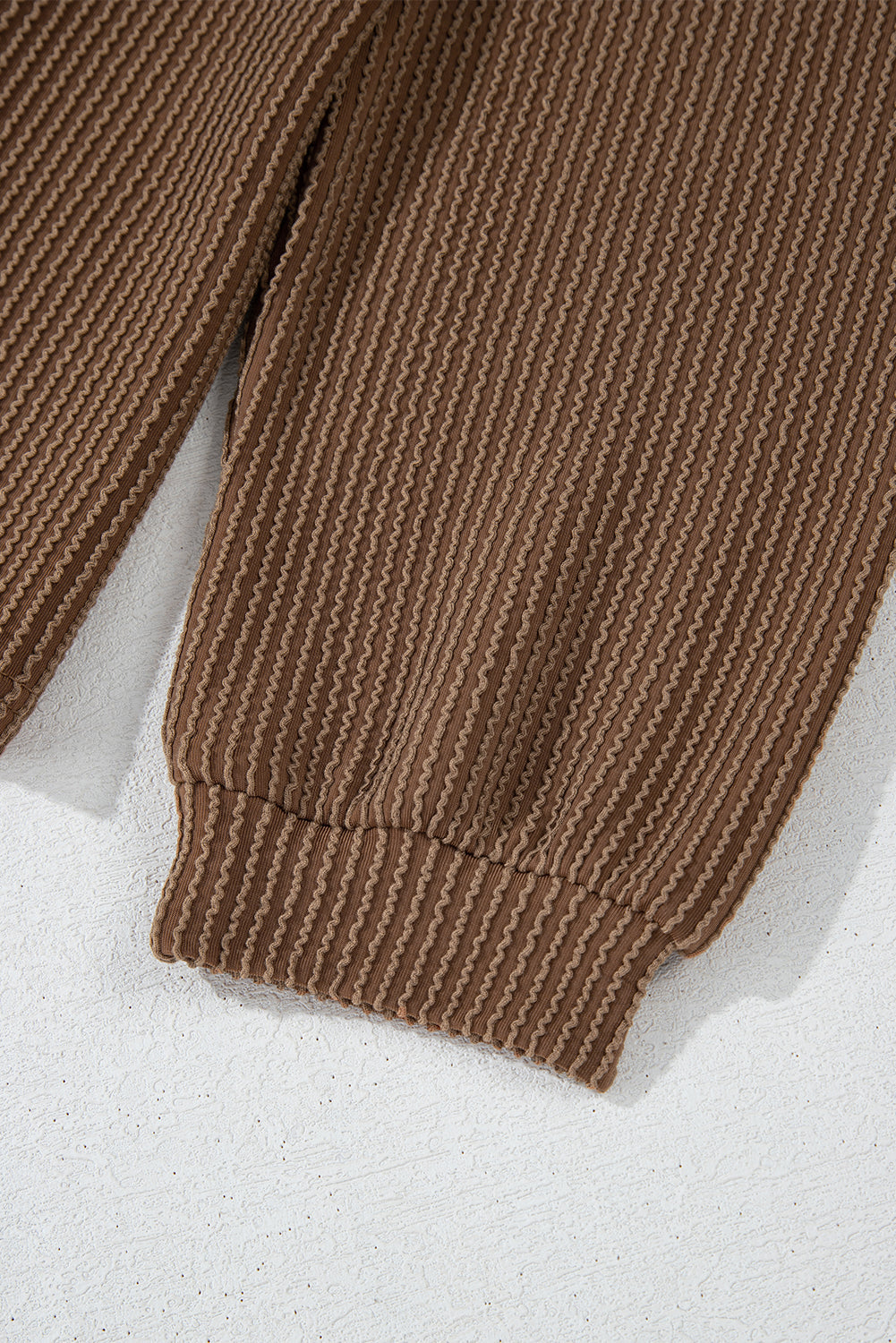 Corded Knit Long Sleeve Top and Shorts Set