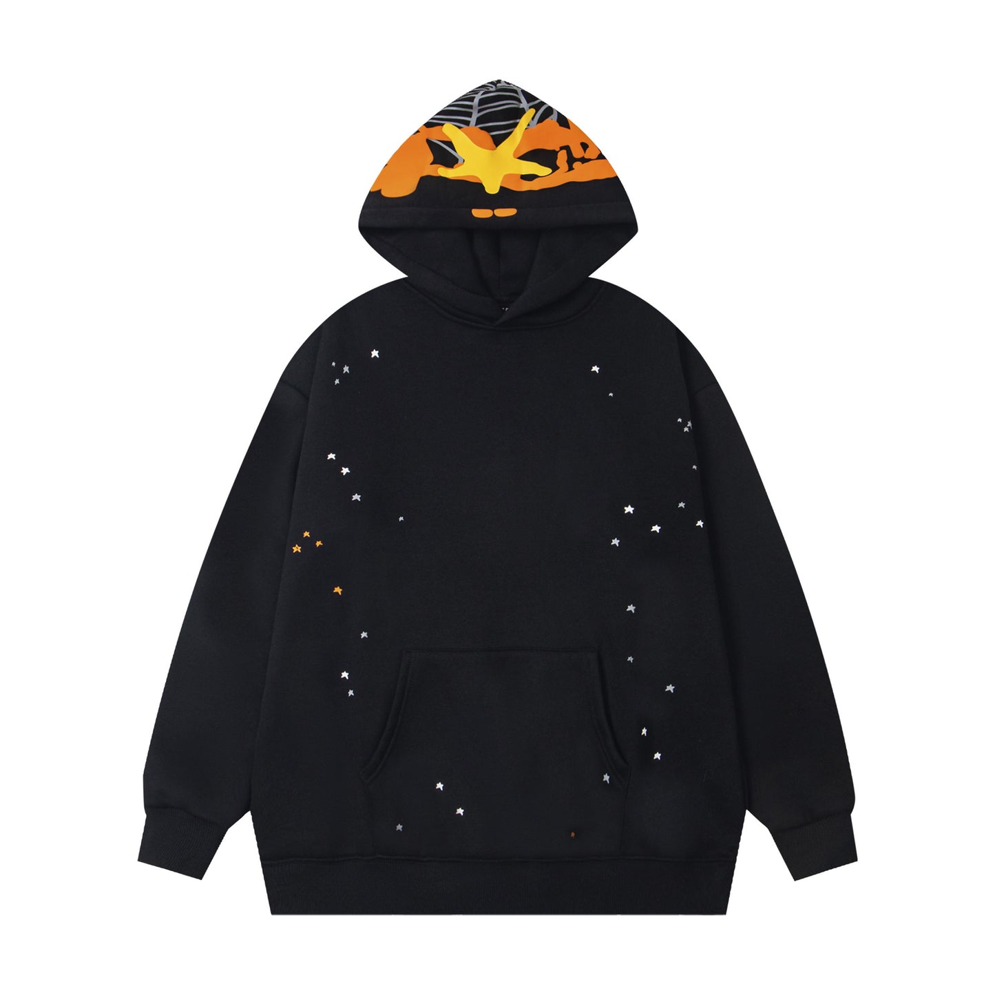 Loose fleece pullover with hood