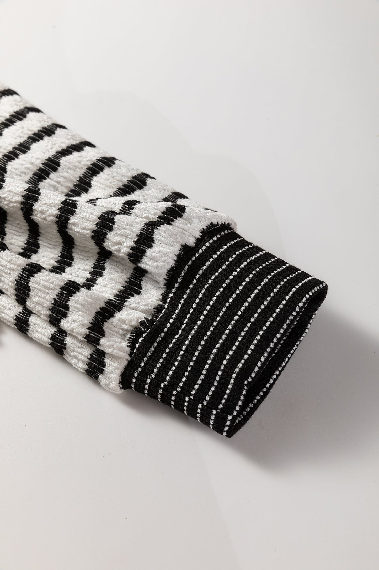 Stripe Collared Top and Drawstring Pants Set