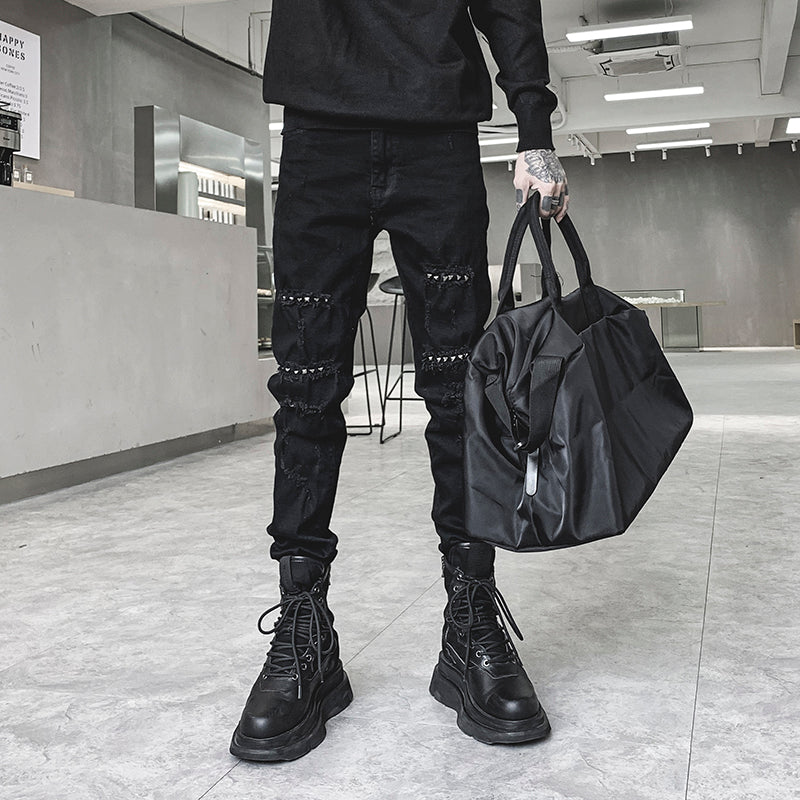 Rivet Cut Trousers - # BOAA13410023