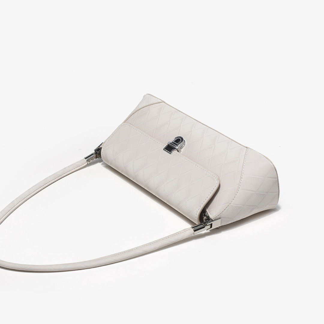 Small shoulder purse, pink baguette armpit bag, versatile diamond tote bag, simple shoulder bag