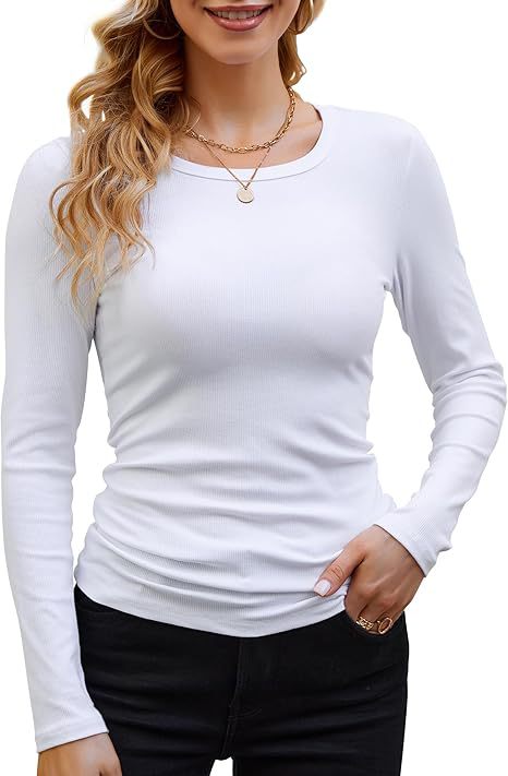 Womens Ribbed Long Sleeve T-Shirt