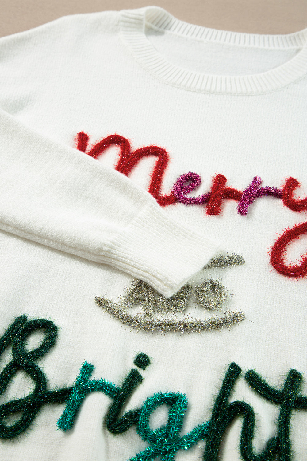Christmas Merry and Bright Tinsel Sweater