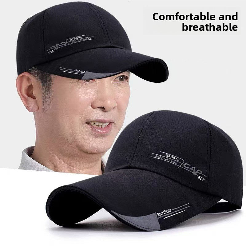 Extended Brim Peaked Cap