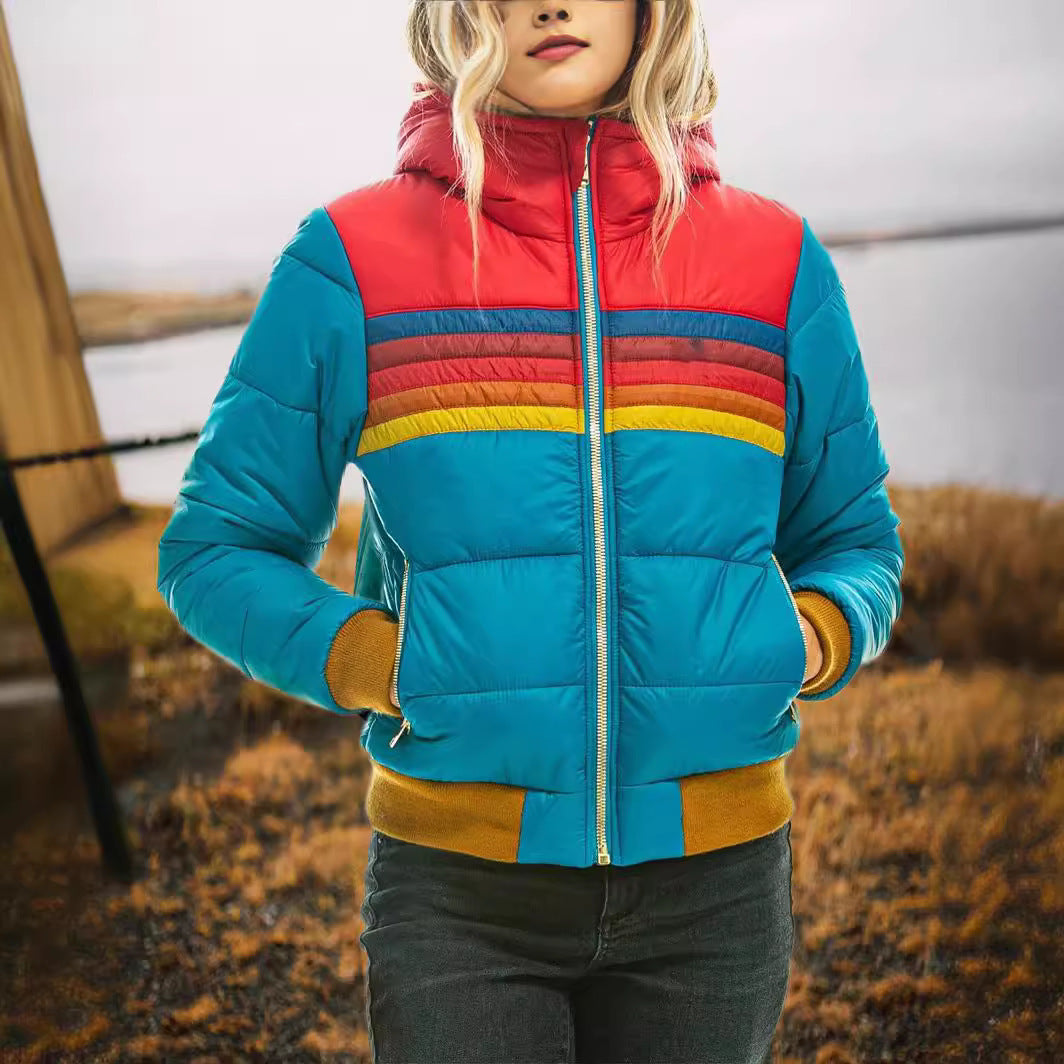 Women's casual short cotton-padded jacket