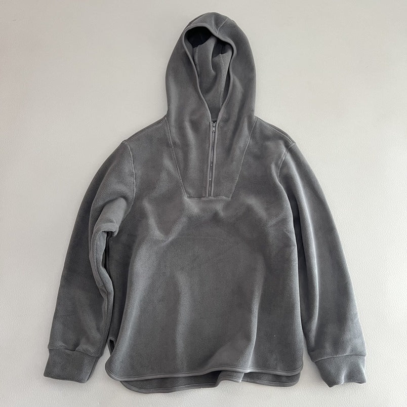 Hooded loose-fitting hoodie