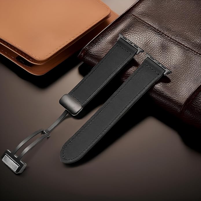 Magnetic Buckle Leather Band for Apple Watch