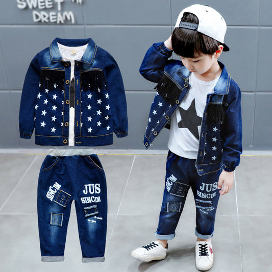 Children's cowboy outfit set (three-piece)