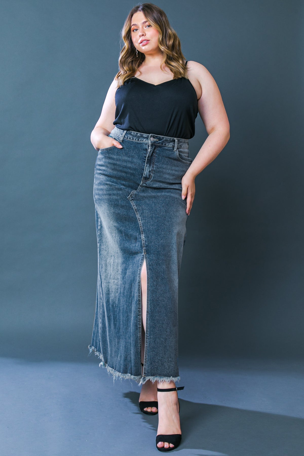 MAJESTIC PERFECTION DENIM SKIRT