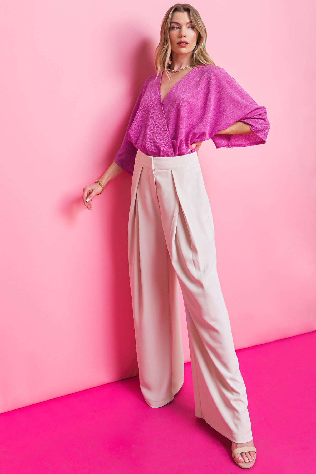 YOU'RE LUCKY WOVEN TOP