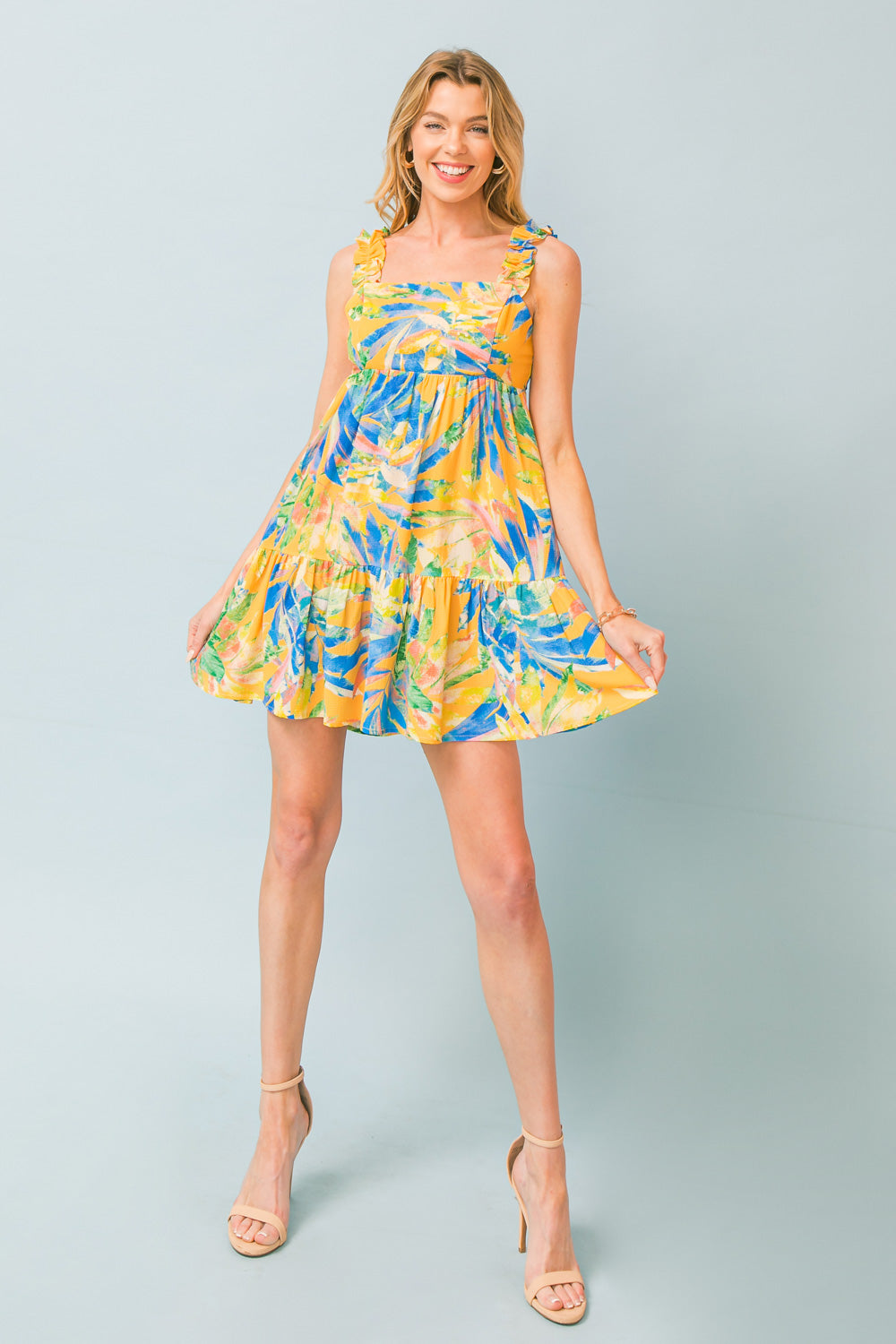 SWEETEST SENSATION WOVEN MINI DRESS
