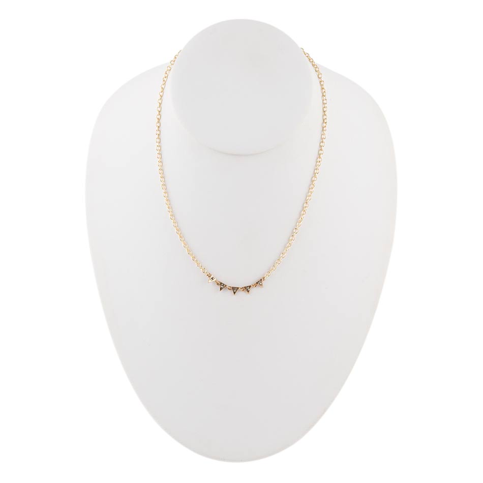 Flag It Marcasite and Bronze Necklace