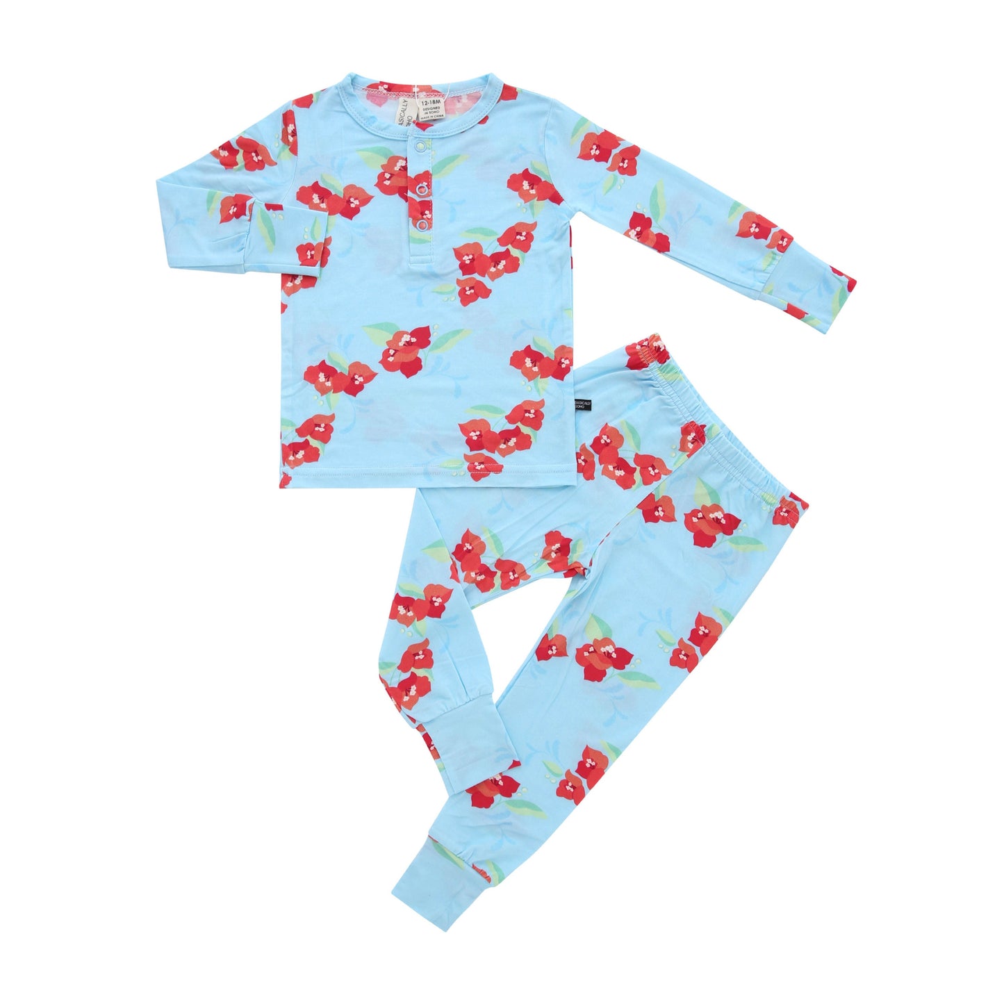 Amalfi Coast Red Flower Two-Piece Set