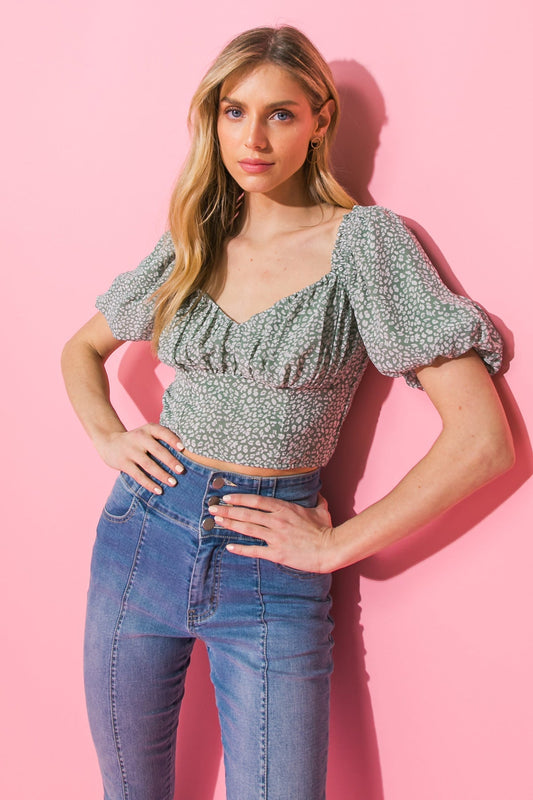 SUMMER CHECKERED WOVEN CROP TOP