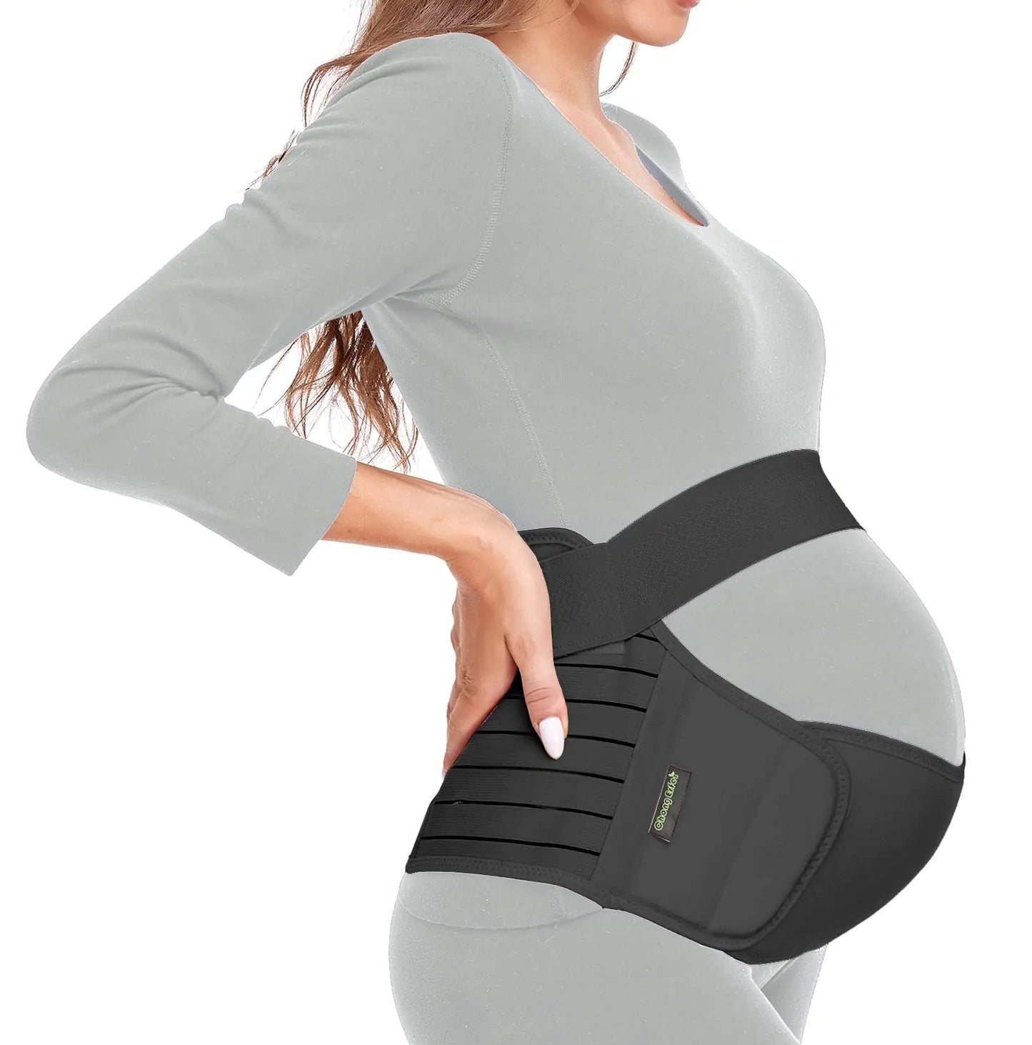 C.Erfei Maternity Belt Pregnancy Belly Band 3 in 1 Maternity Support Belt for Pregnant Back/Pelvic/Hip Pain, Maternity Band Belly Support for Pregnancy (Black, M: Fit Ab 35.5"-47.3") M: Fit Ab 35.5"-47.3" Black - # WOAA51210002-PRG
