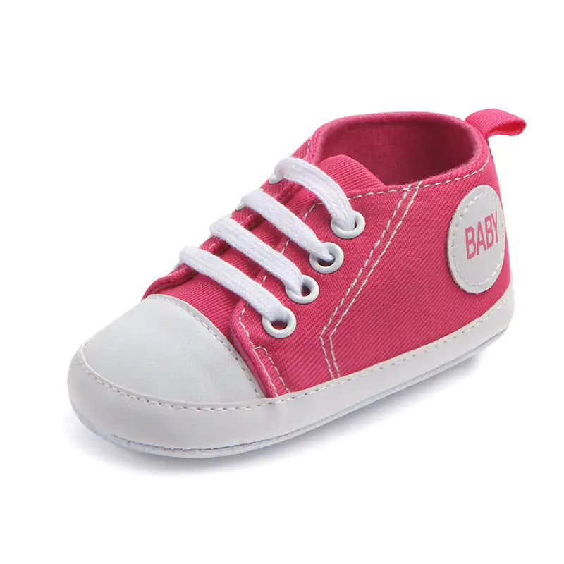 Canvas Classic Sports Sneakers Baby Boys Girls First Walkers Shoes Infant Toddler Soft Sole Anti-slip Baby Shoes - # GIAA71310006