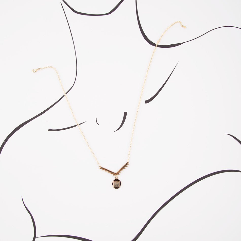 Aztec Labradorite and Bronze Necklace