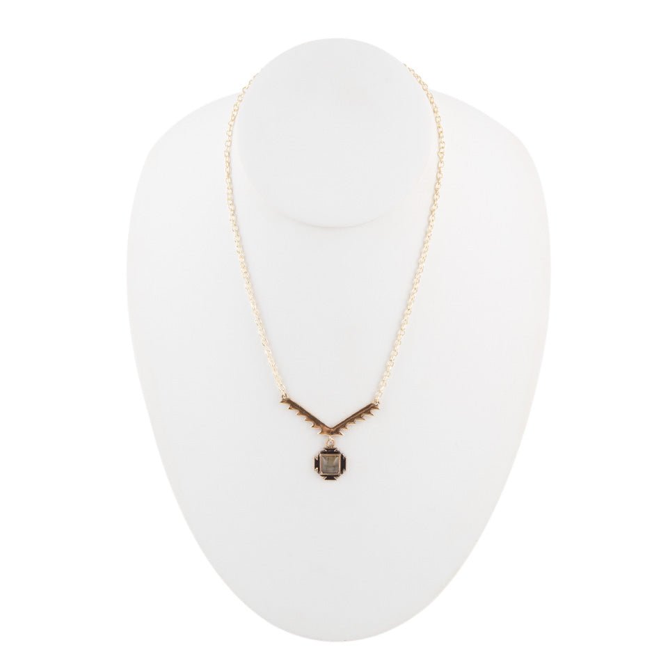 Aztec Labradorite and Bronze Necklace