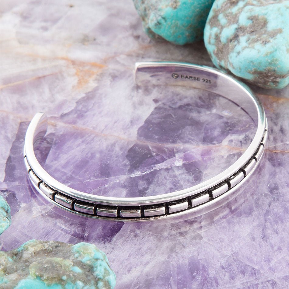 Geometric All Sterling Silver Cuff Bracelet