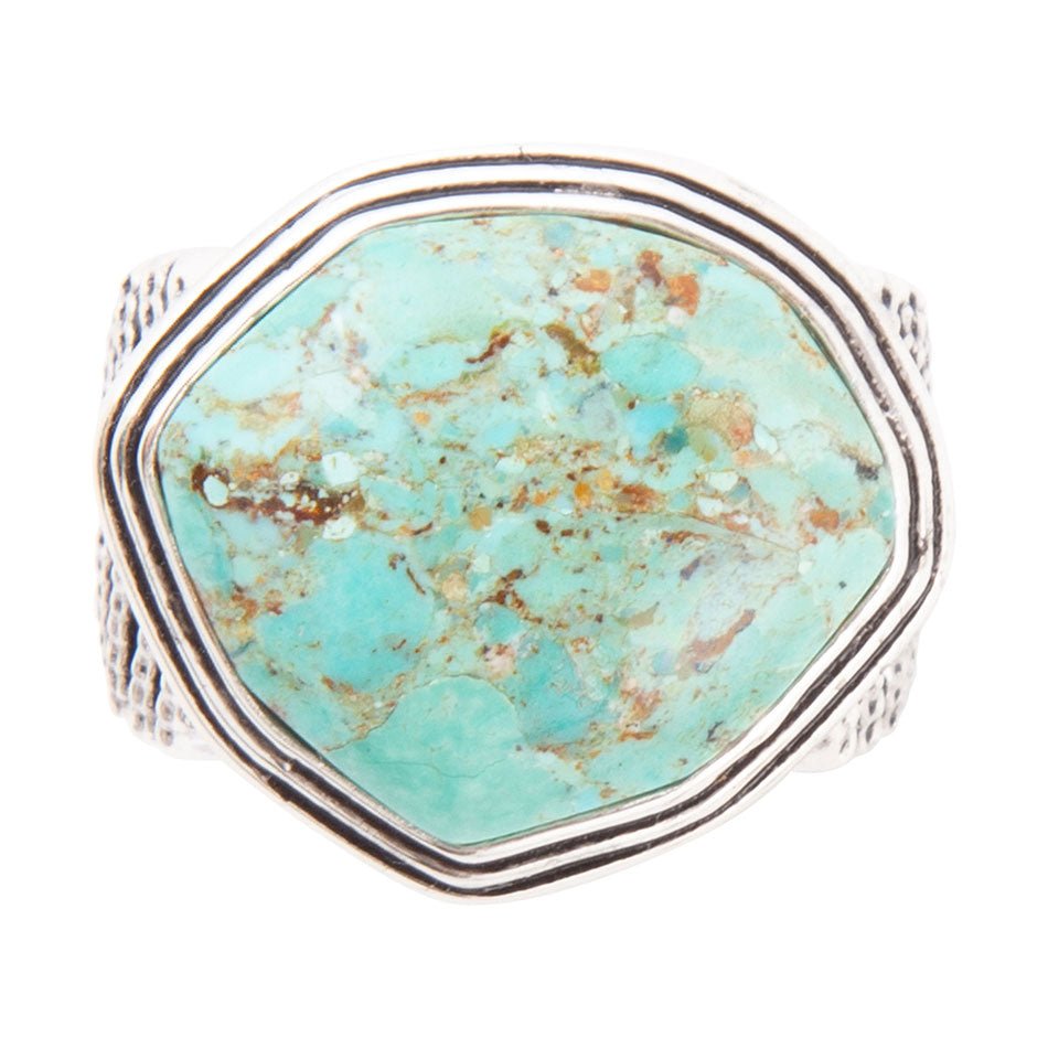 Go West Blue Turquoise and Sterling Silver Ring