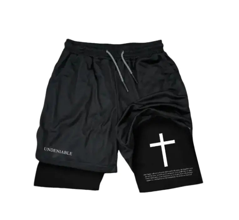 Double-layer Shorts Printed Sports And Leisure Pants - # BOAA13110005