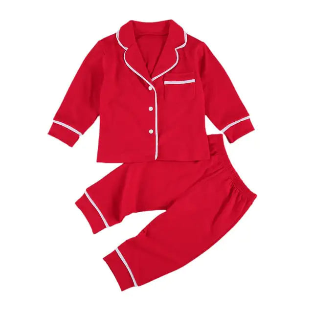 Cotton Two-Piece Pajama Set for Toddlers and Kids - # BAAA81810024