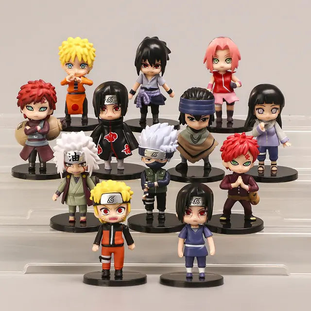 12pcs/set Naruto Anime Shippuden PVC Figures Toys - # BOT&G522610002