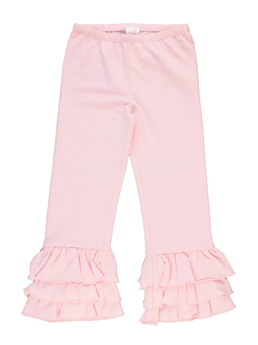 RuffleButts Kids Pink Ruffle Flare Pants - 6 - # GIAA21410015