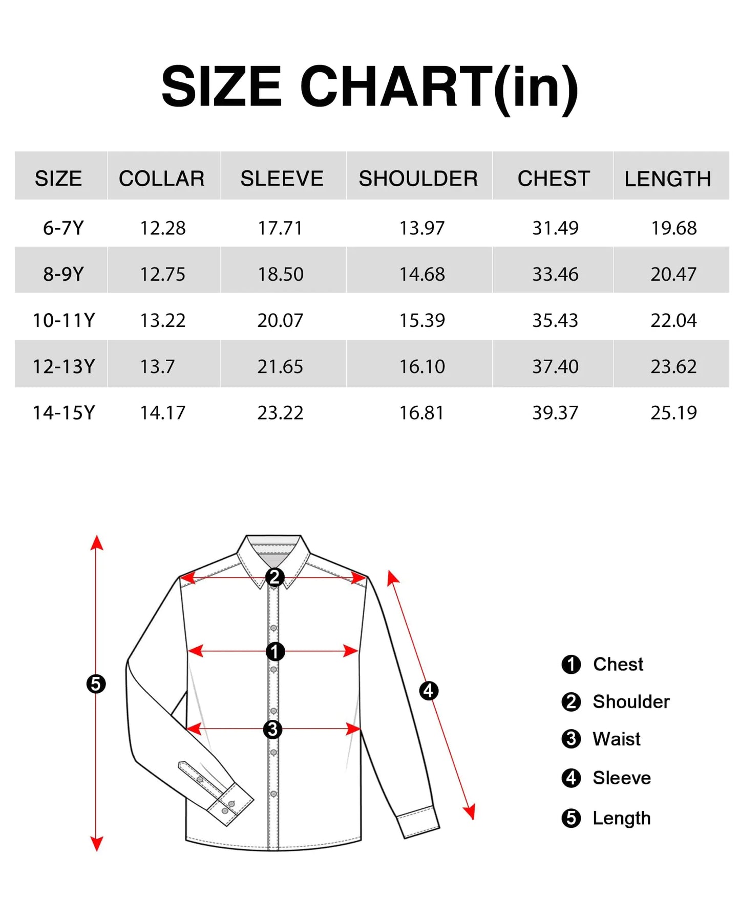 J.VER Boy's Long Sleeve Dress Shirts Solid Stretch Wrinkle-Free Shirt Kids Casual Button Down Shirts Navy Blue 6 Years - # BOAA12510006