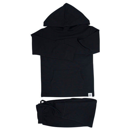 Blazing Black Comfort Hooded Jogger Set