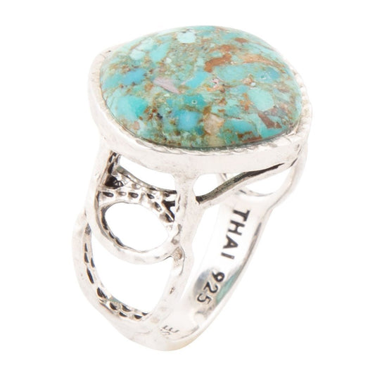 Hypnosis Blue Turquoise and Sterling Silver Ring