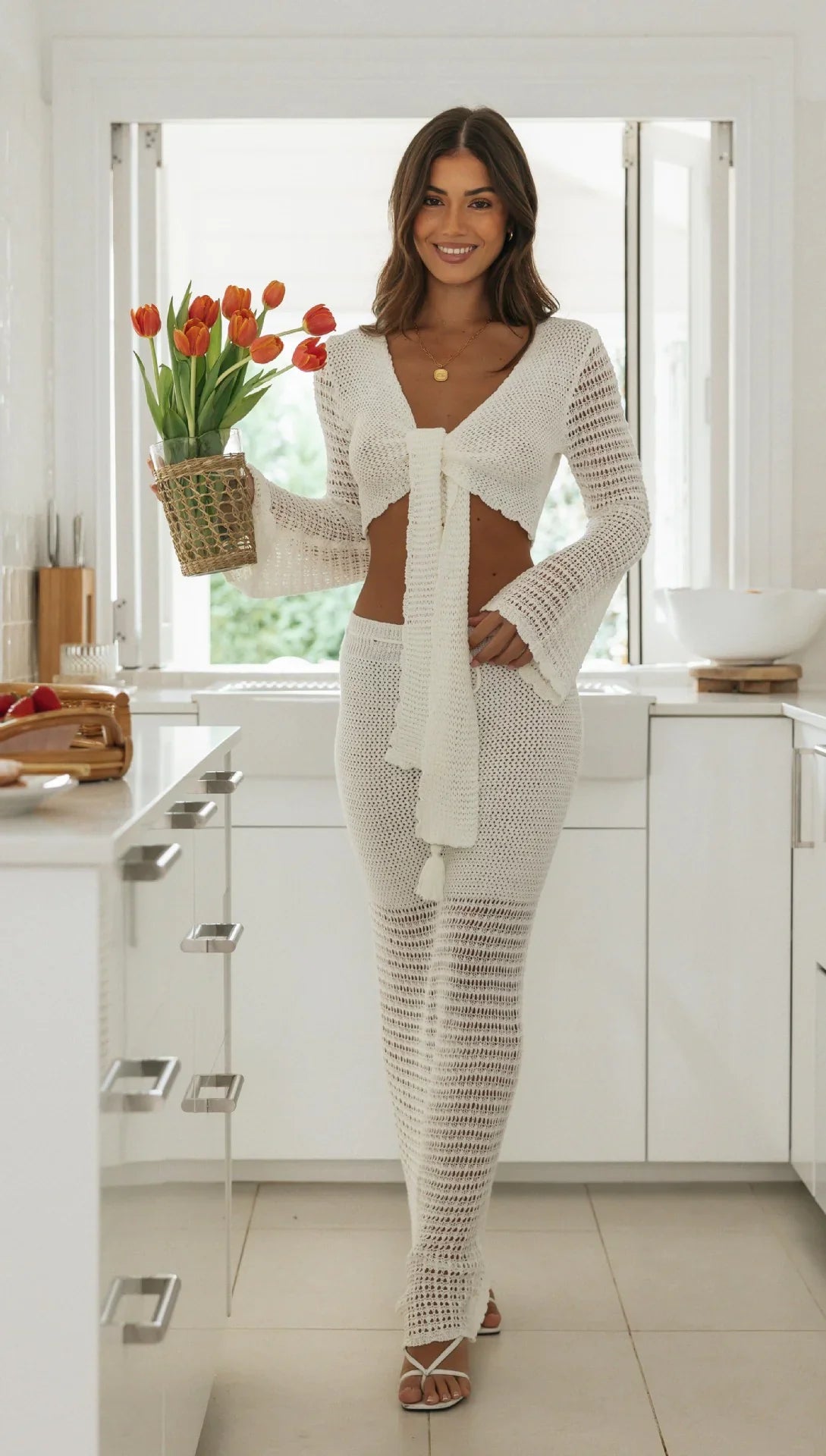 Knitted Elegance Two-Piece Set - # GIAA23310004