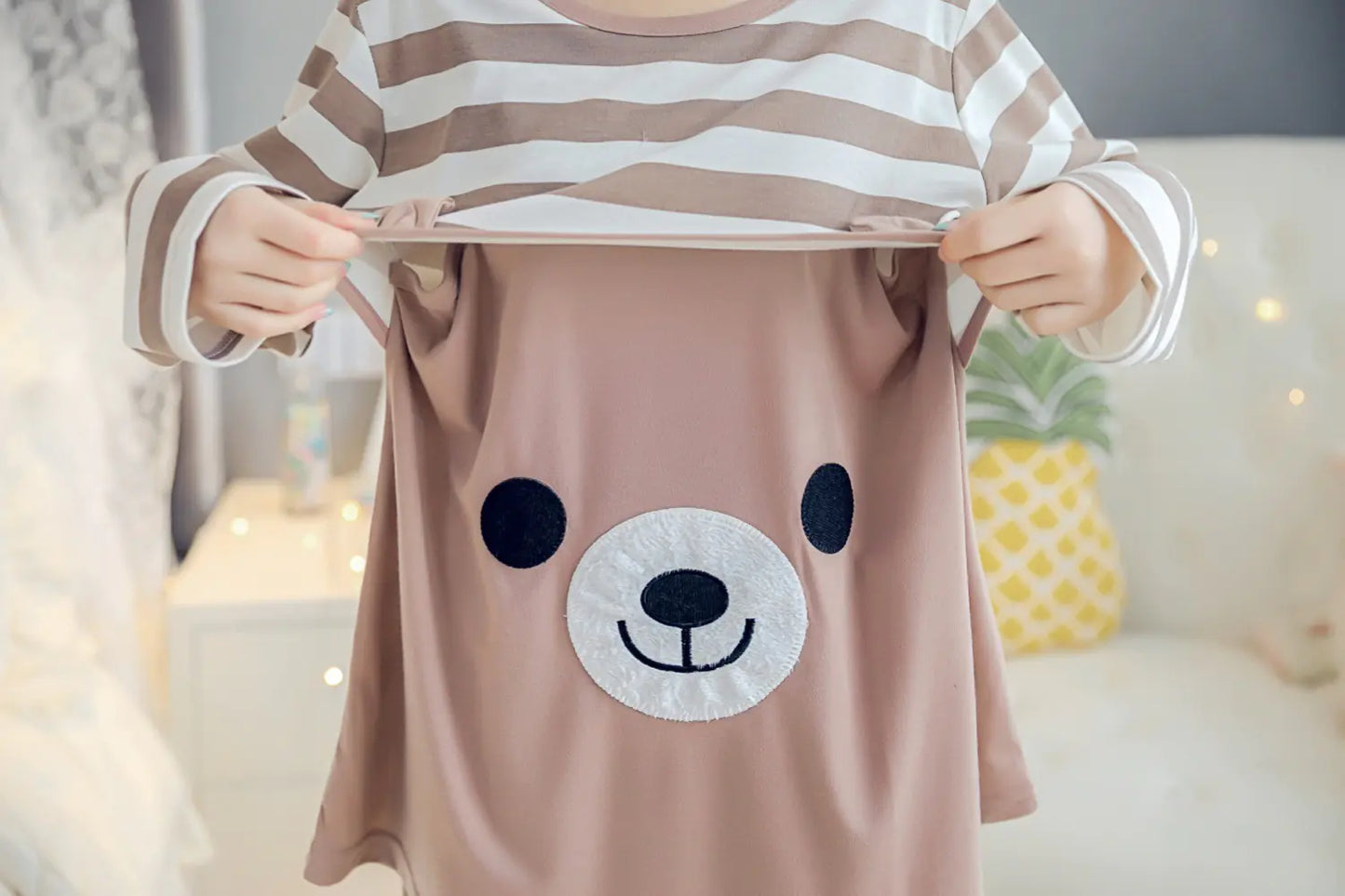 Spring Summer Maternity Pajamas for Nursing Mothers - # BAGE211510130-NURSG