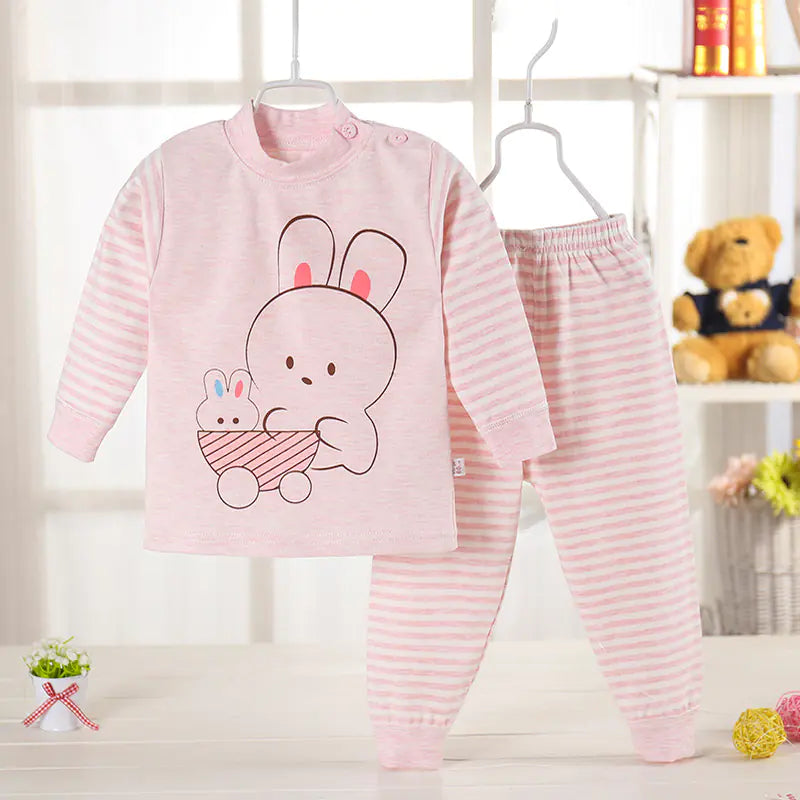 Children's Cotton Pajama Set for Fall and Winter - # BAAA81810029