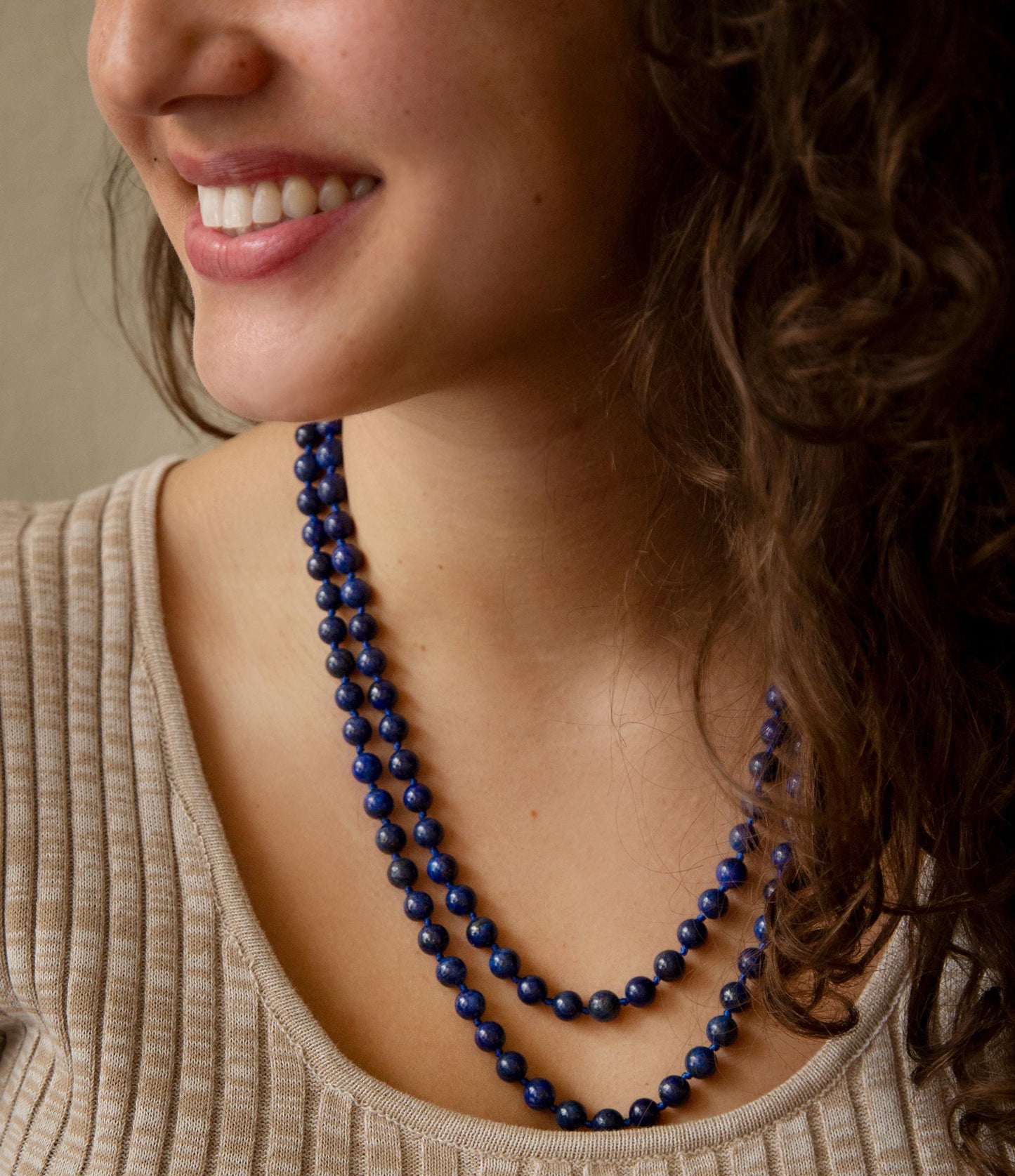 Immeasurable Blue Lapis Wrap Necklace