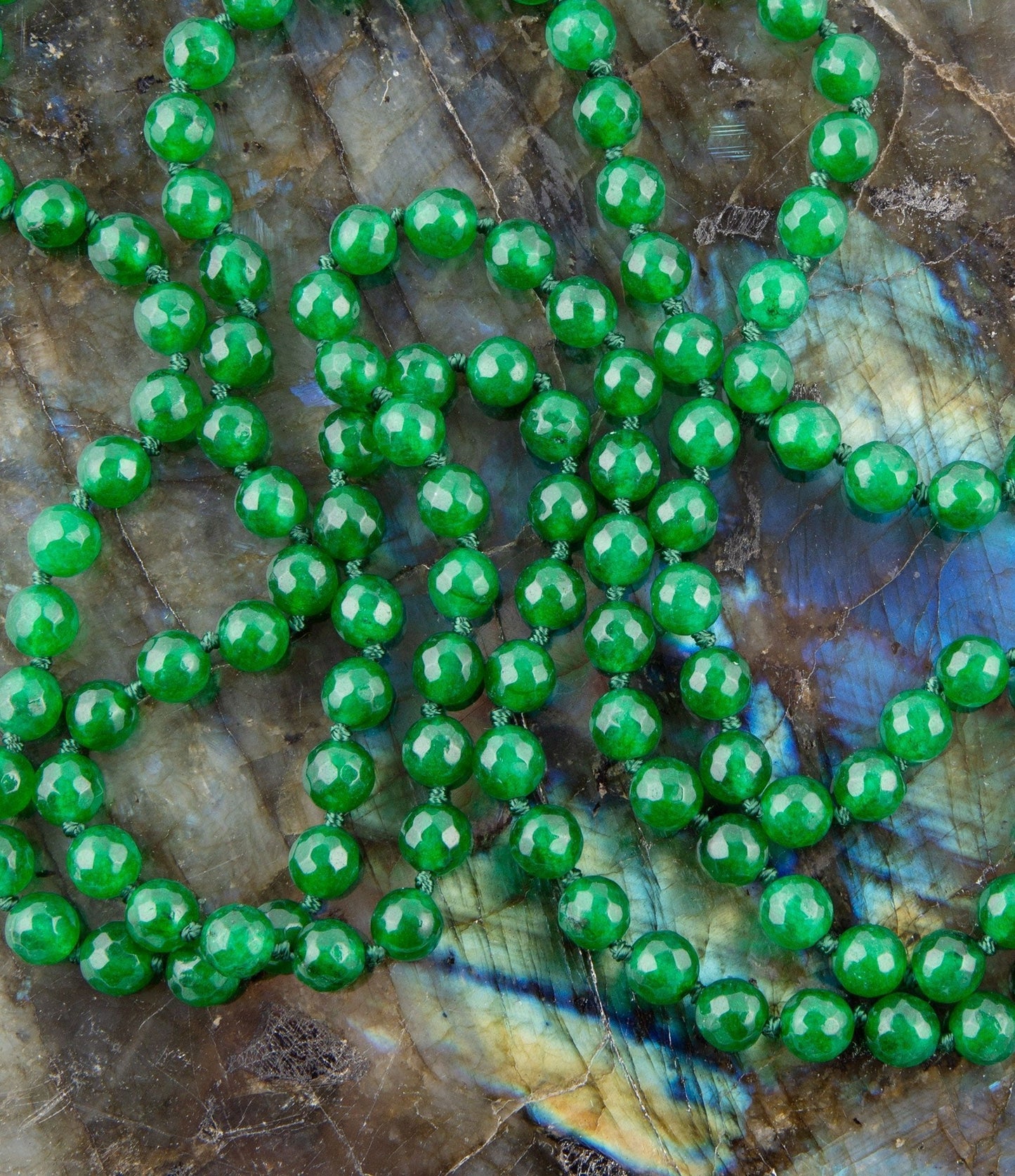Immeasurable Green Onyx Wrap Necklace
