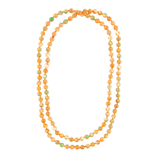 Immeasurable Orange and Lime Wrap Necklace