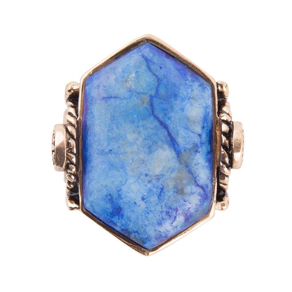 Ingrained Blue Lapis Statement Ring
